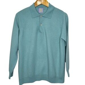 CJ Laing Cashmere Sweater Mens Medium Blue/Green